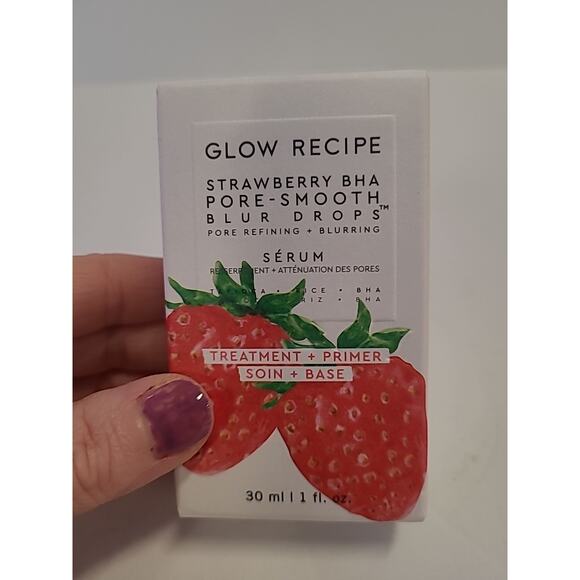 Glow Recipe Strawberry BHA Pore-Smooth Blur Drops Serum 1 oz / 30 ml NEW - Picture 3 of 8